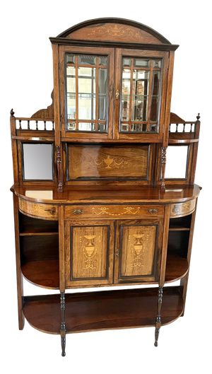Antique Victorian Inlaid Rosewood Side Cabinet