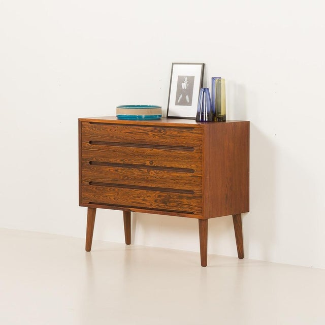 Nils Jonsson Scandinavian Minimalist Rosewood Chest of Drawers in the style of Nils Jonsson, 1960s For Sale - Image 4 of 12