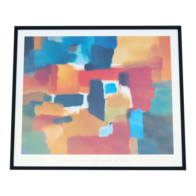 Nancy Ortenstone Fields of Music Abstract Expressionism Artwork Print, Framed For Sale