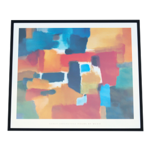 Nancy Ortenstone Fields of Music Abstract Expressionism Artwork Print, Framed