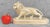 A Vintage Hollywood Regency White Lusterware Lion Sculpture, c.1970's - White Luster Porcelain with Wonderful Contrast -...