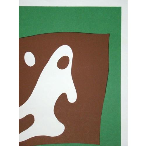 Green Original Eyes and Nose Exhibition Poster by Jean Hans Arp, 1949 For Sale - Image 8 of 11