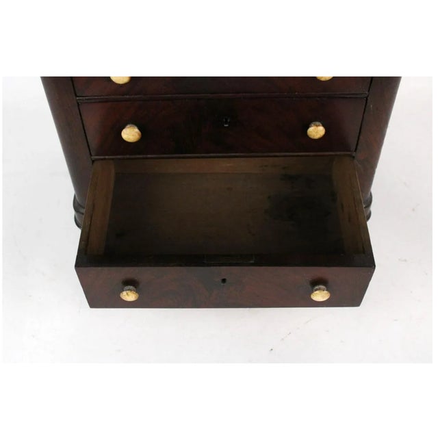 Wood Antique Salesman Sample Empire Mahogany Chest of Drawers For Sale - Image 7 of 11