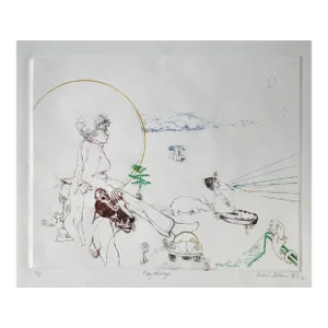 1977 Sue Cohen Play Things Color Etching