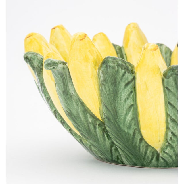Ceramic Italian Maiolica Monkey and Bananas Form Centerpiece For Sale - Image 7 of 10