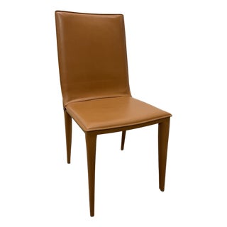 G.&r. Fauciglietti Latina High Back Leather Dining or Side Chair for Frag, Italy For Sale