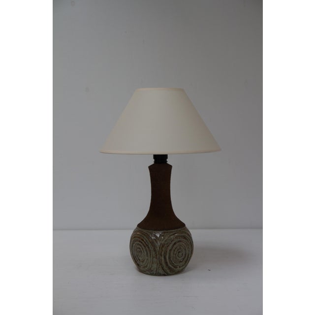 Danish Modern Ceramic Table Lamp by Børge Christoffersen for Chris Haslev, 1960s For Sale - Image 4 of 17
