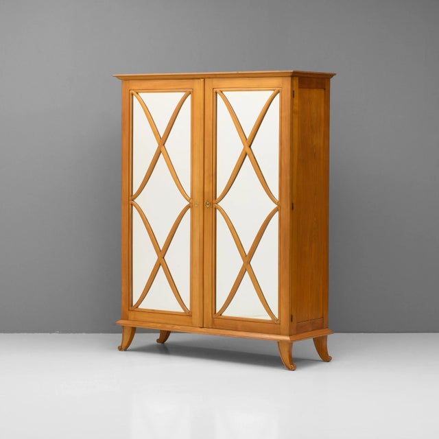 Mid-Century Modern Mirror Fronted Cabinet, 1950s For Sale - Image 3 of 10