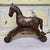 Turn-of-the-Century European Wooden Toy Horse on Wheels With Brass & Copper Inlay For Sale - Image 11 of 11