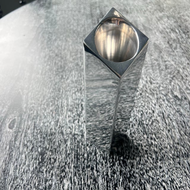 Vintage Nambe 1996-6114 by Fred Bould Candle Holder. For Sale - Image 9 of 9