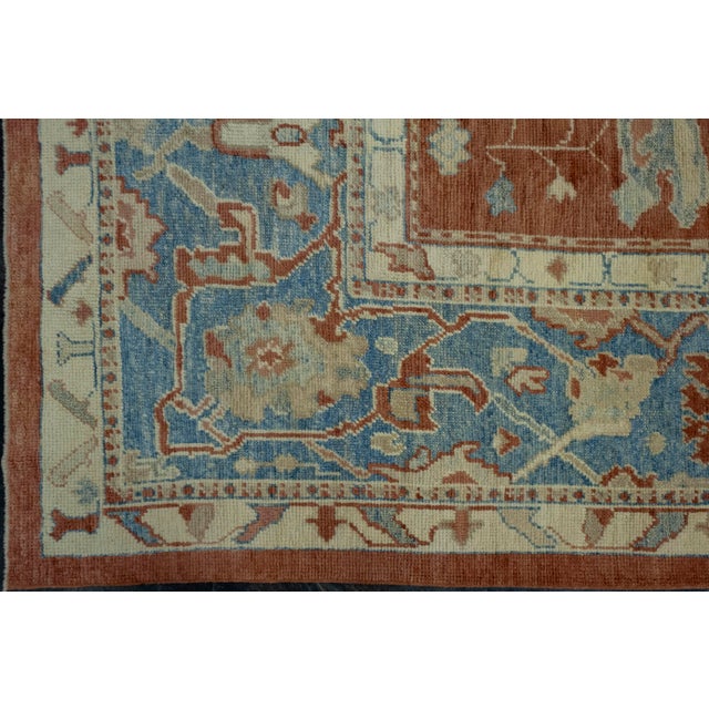 Turkish Turkish Oushak Rug 10'1" x 13'8" #18623 For Sale - Image 3 of 8