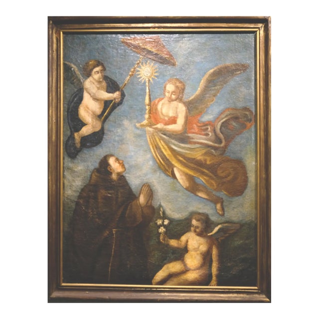 17th Century Large Oil Painting - Jesus Savior of Man For Sale