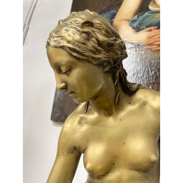 Late 19th Century A Gilt Bronze Figure of a Water Nymph, France, 19th Century For Sale - Image 5 of 10
