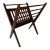 Vintage Retro Rosewood Mid Century Modern Magazine Rack, 1950s For Sale