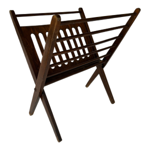 Vintage Retro Rosewood Mid Century Modern Magazine Rack, 1950s