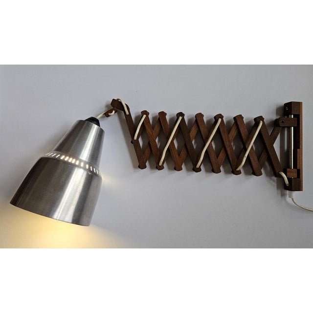 Mid-Century Wall Scissor Lamp, Sweden, 1960s For Sale - Image 8 of 12