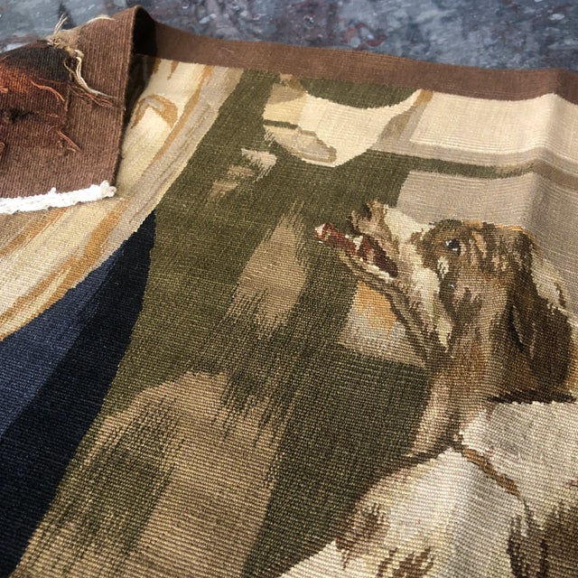 Tan 1990s 18th Century Dogs Animal Print Tapestry For Sale - Image 8 of 9