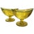 Early 20th Century Yellow Glass Navette Shape Footed Compotes - A Pair For Sale - Image 13 of 13