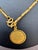 Metal 24 Karat Pure Gold Hand Made Yellow Gold Coin Necklace, 10.8 Gm, 18 Inch For Sale - Image 7 of 8