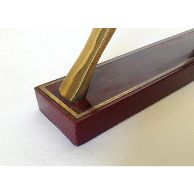 Mid-Century Brass Ram Bookend For Sale - Image 10 of 10