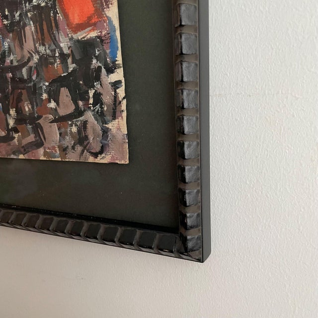 Modern Frédérique Prat, The Flower Seller, 1950s, Gouache on Paper For Sale - Image 3 of 7