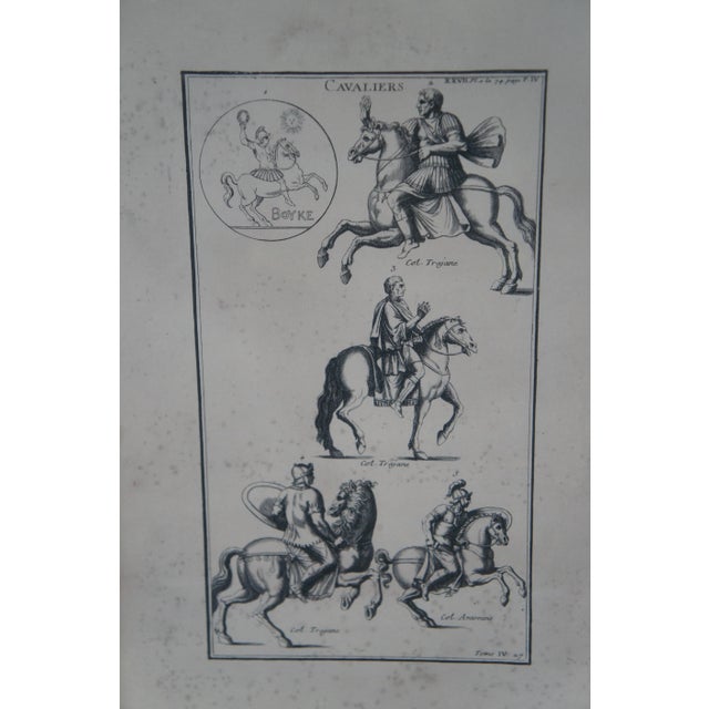 Trevor James Company Cavaliers Antiqued Etching Roman Horse Riding Framed 22" For Sale - Image 4 of 11
