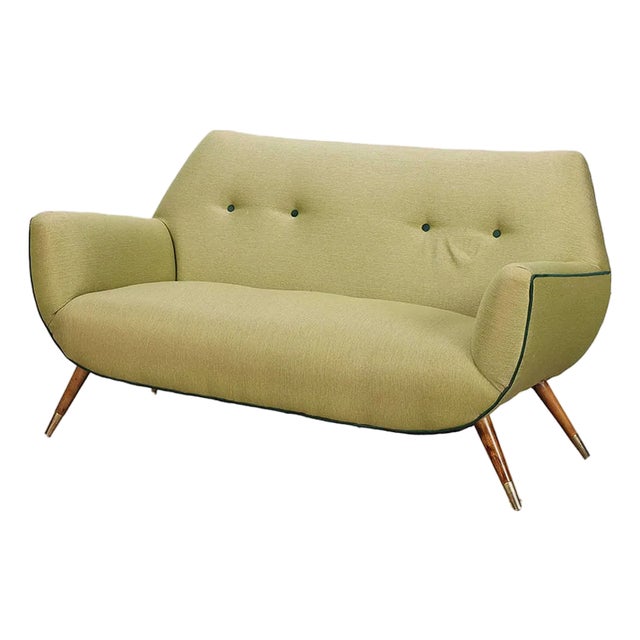 Restored Italian Love Seat, Circa 1950s For Sale
