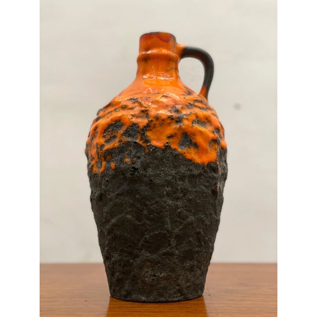 German Ceramic Vase in Fat Lava by Carstens Tönnieshof, 1960s For Sale - Image 6 of 10