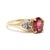 Stones: pink tourmaline, 1 stone oval cut 8 x 6 mm approximately 1.35 carat tanzanite, 6 stones round cut 2.25 mm...