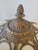 Gothic Antique Rainau Tudor Revival Bronze & Slag Glass Table Lamp, C. 1925–1935 For Sale - Image 3 of 9
