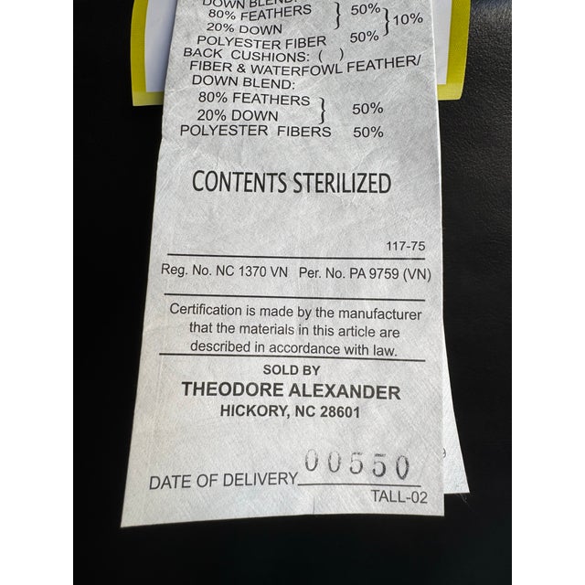 Theodore Alexander 1999 Theodore Alexander Brazilian Rosewood & Genuine Sable Leather Club Chair / Armchair For Sale - Image 4 of 12