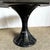 Sculpture Materials Postmodern Faux Black Marble Swivel Circular Dining Table For Sale - Image 7 of 9