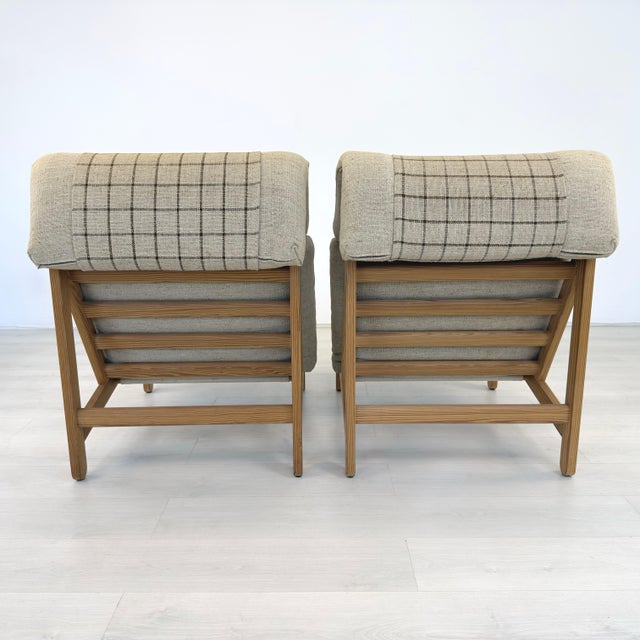 Beige Bernt Petersen Danish Lounge Chairs – A Pair For Sale - Image 8 of 16
