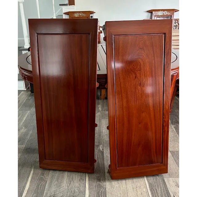 Wood 1970s 9 Piece Chinese Rosewood Chinese Longevity Oval Dining Set For Sale - Image 7 of 12