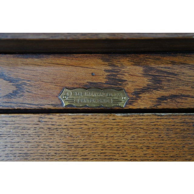 Wood Antique Harvard Company Quartersawn Oak Dental Cabinet Curio Showcase Display For Sale - Image 7 of 14