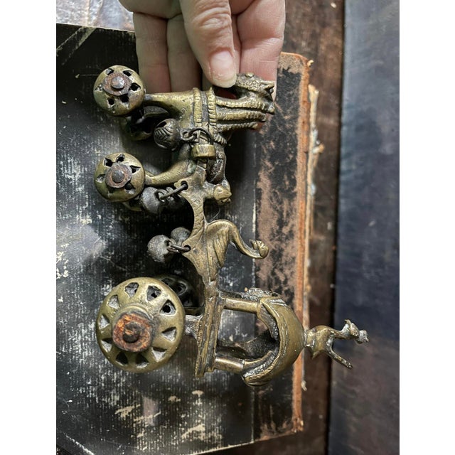 Antique Asian Bronze Metal Incense Burner For Sale - Image 4 of 10