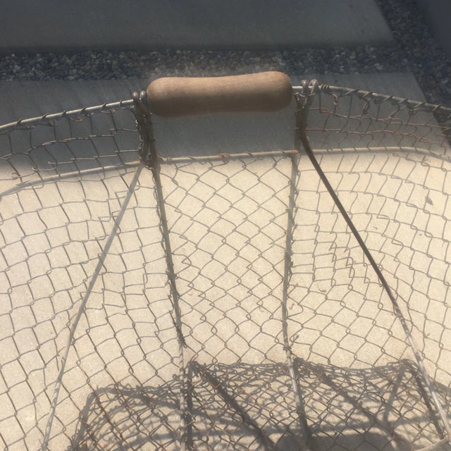 Vintage Industrial Oversized Basket For Sale - Image 4 of 6