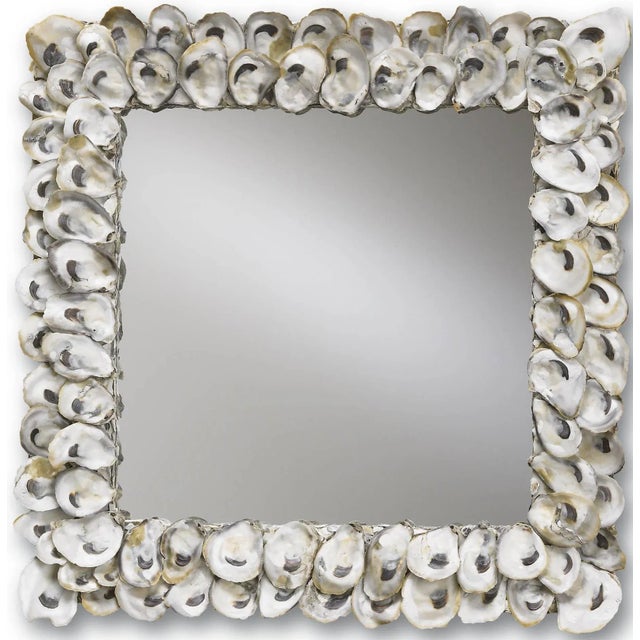 Currey & Company Currey & Company Oyster Shell Mirror For Sale - Image 4 of 4