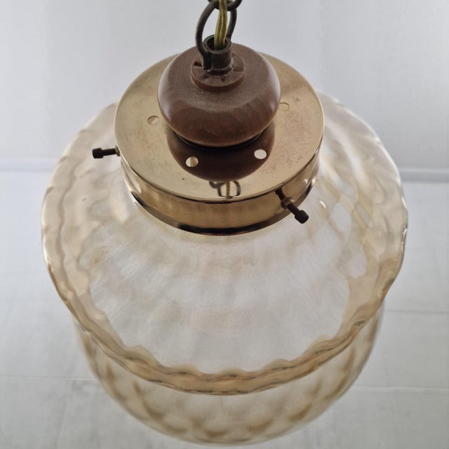 Vintage Italian Pendant Lamp attributed to Brotto, 1970s For Sale - Image 11 of 13
