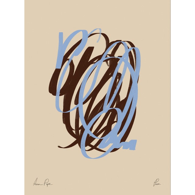 2020s Contemporary BRWN and Blue Lines Giclee Print For Sale - Image 5 of 5