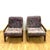 Mid-Century Modern Vintage Armchairs in Wooden Frame, 1970s, Set of 2 For Sale - Image 3 of 10