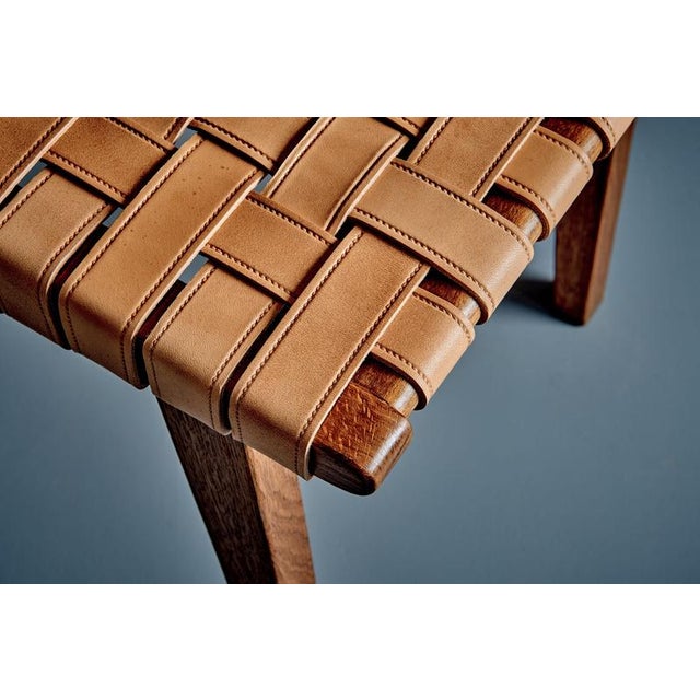 Oak Chairs with Leather Webbing by Jens Risom for Knoll, France, 1950s, Set of 2 For Sale - Image 11 of 15
