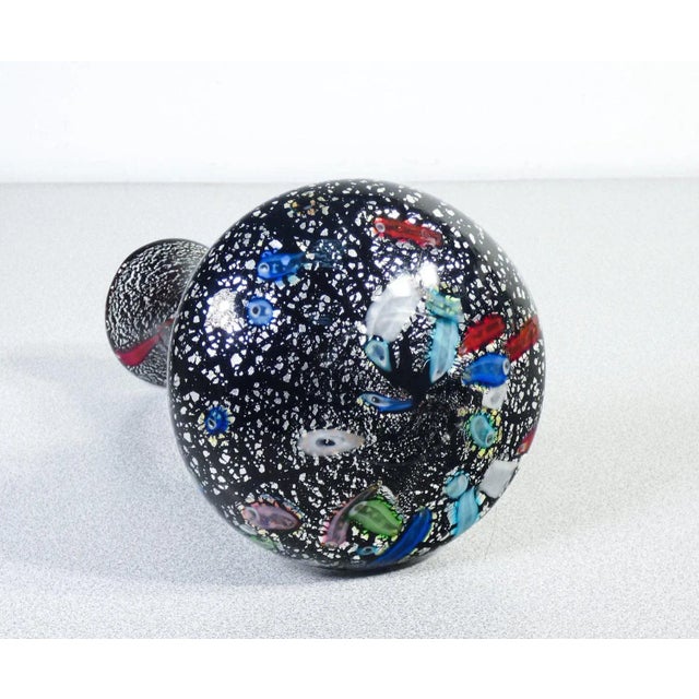 Black Murano Blown Glass Vases, Set of 2 For Sale - Image 8 of 13