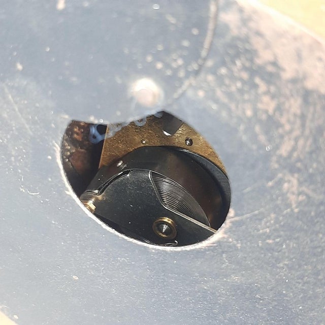 Vintage Wooden Hand-Winding Mechanical Table Clock with Key, 1940s For Sale - Image 10 of 15