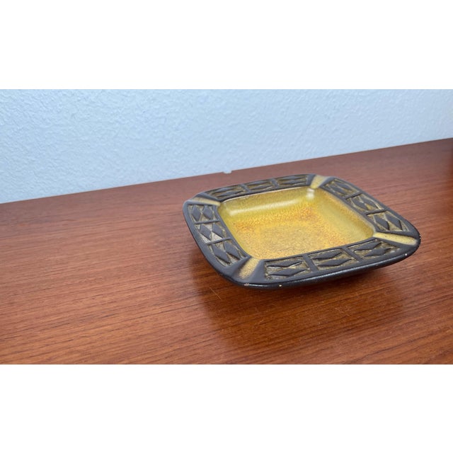Mid-Century Modern Yellow Danish Studio Pottery Ashtray Bowl from Frank Keramik, 1960s For Sale - Image 11 of 18