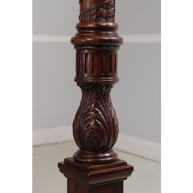 Maitland Smith George III Style King Size Mahogany Tester Canopy Bed For Sale - Image 16 of 18