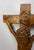 Wood Big Vintage Hand Carved Wood Folk Art Religious Jesus Crucified Cross Sculpture For Sale - Image 7 of 15