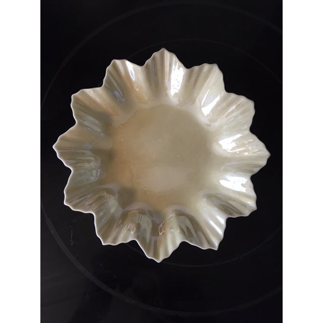 Beellek is so fine and delicate. Made in Ireland, it has such a wonderful luster. Both of these pieces are creamy yellow....
