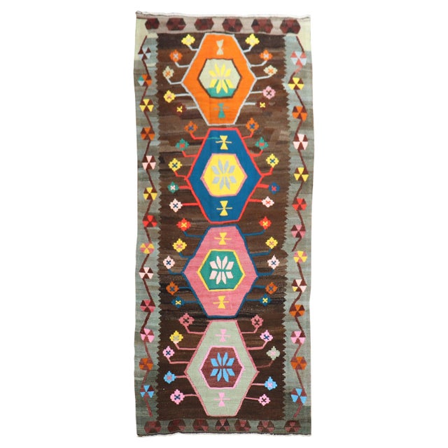 Late 20th Century Turkish Kilim Runner For Sale - Image 15 of 18