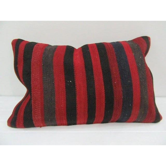 Handmade Striped Kilim Pillow Cover For Sale - Image 4 of 4